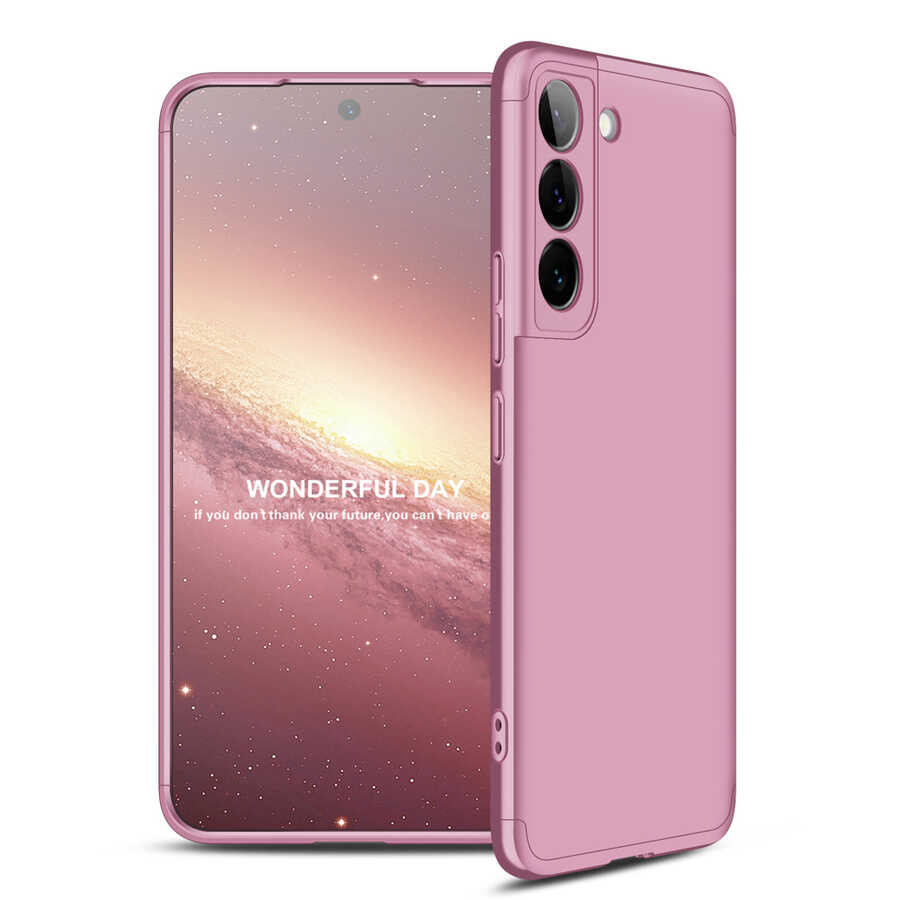 Galaxy Uyumlu S22 Kılıf Zore Ays Kapak-Rose gold
