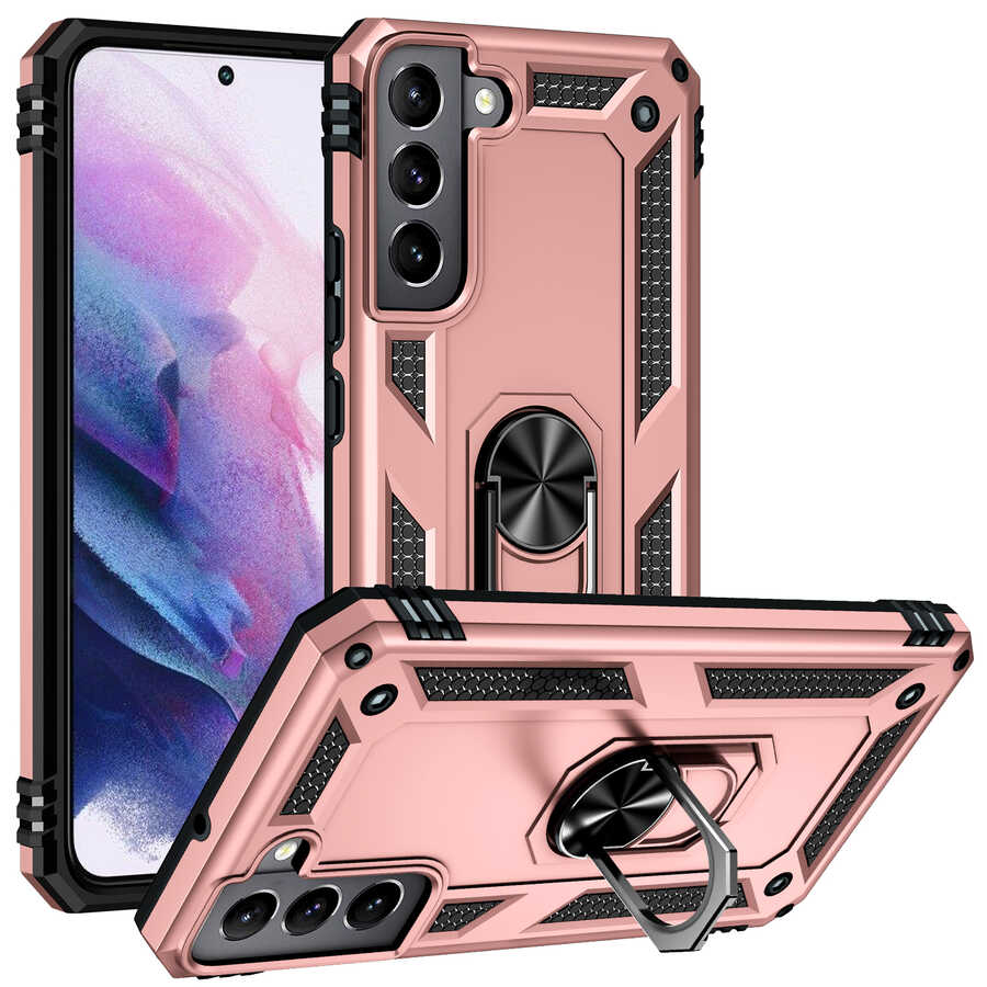 Galaxy Uyumlu S22 Plus Kılıf Zore Vega Kapak-Rose gold