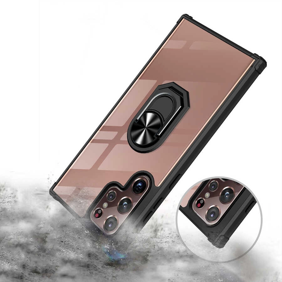 Galaxy Uyumlu S22 Ultra Kılıf Zore Mola Kapak-Kırmızı