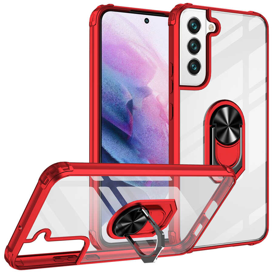 Galaxy Uyumlu S22 Plus Kılıf Zore Mola Kapak-Kırmızı