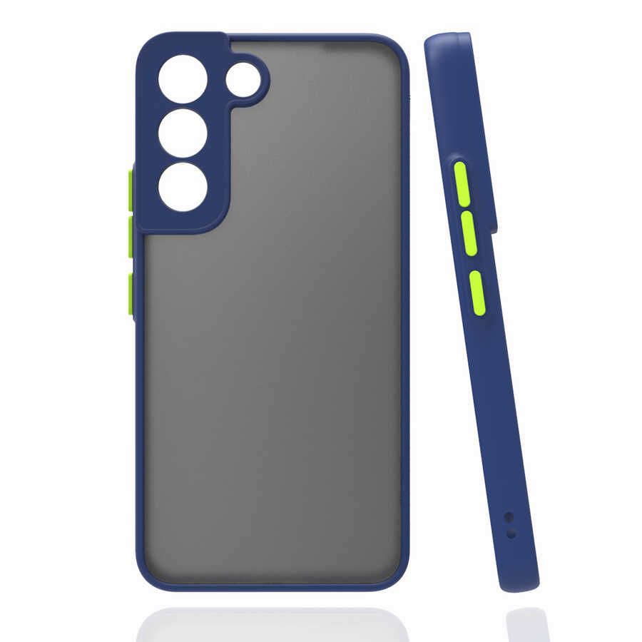 Galaxy Uyumlu S22 Plus Kılıf Zore Hux Kapak-Lacivert