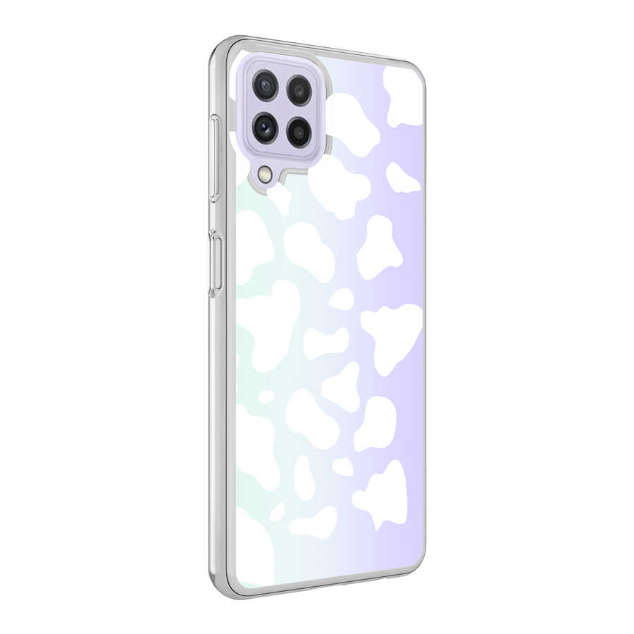 Galaxy Uyumlu M32 Kılıf Zore M-Blue Desenli Kapak-Cow no2