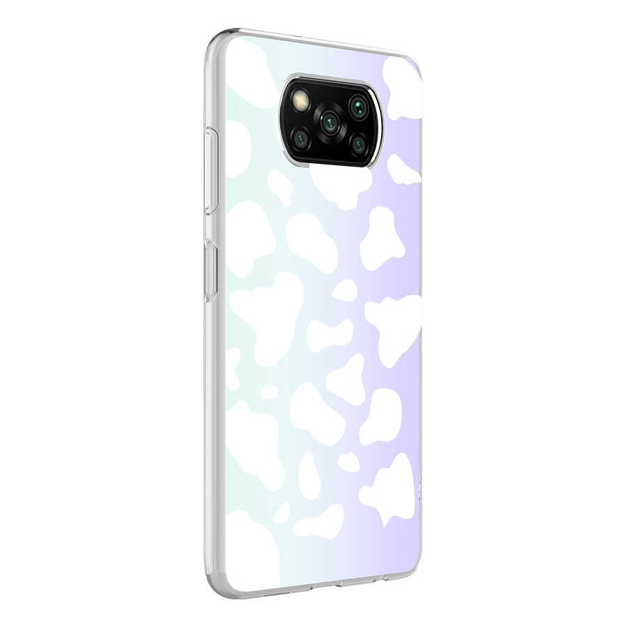 Xiaomi Uyumlu  Poco X3 Kılıf Zore M-Blue Desenli Kapak-Cow no2