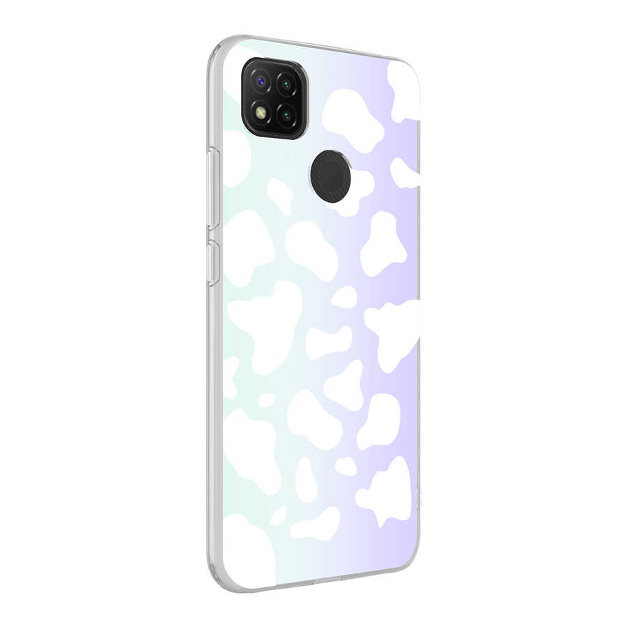 Xiaomi Uyumlu  Redmi 9C Kılıf Zore M-Blue Desenli Kapak-Cow no2