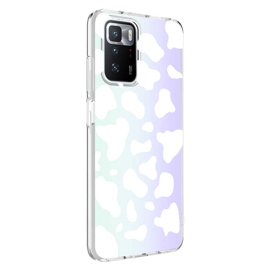 Xiaomi Uyumlu  Redmi 10 Kılıf Zore M-Blue Desenli Kapak-Cow no2