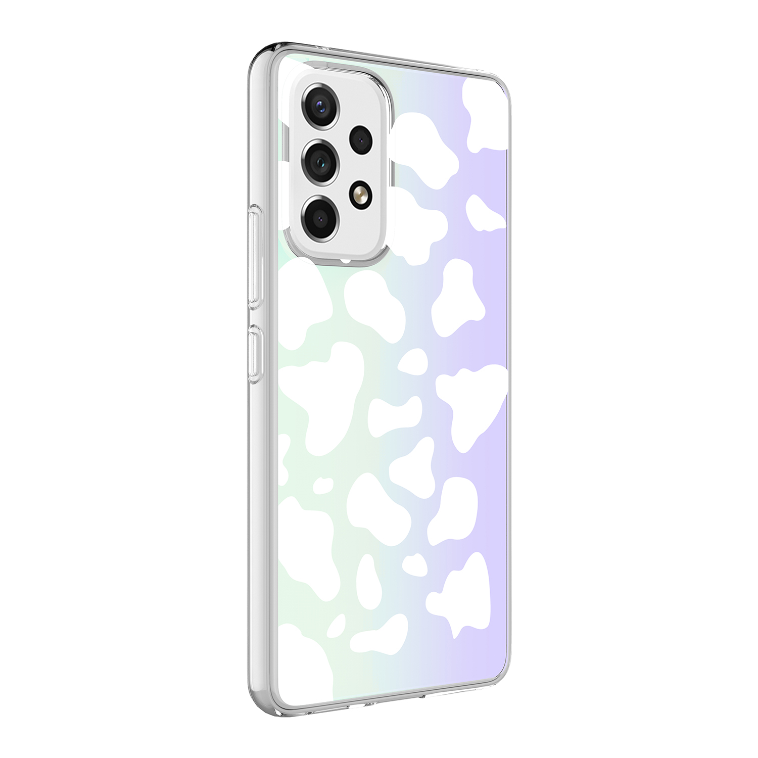 Galaxy Uyumlu A53 5G Kılıf Zore M-Blue Desenli Kapak-Cow no2
