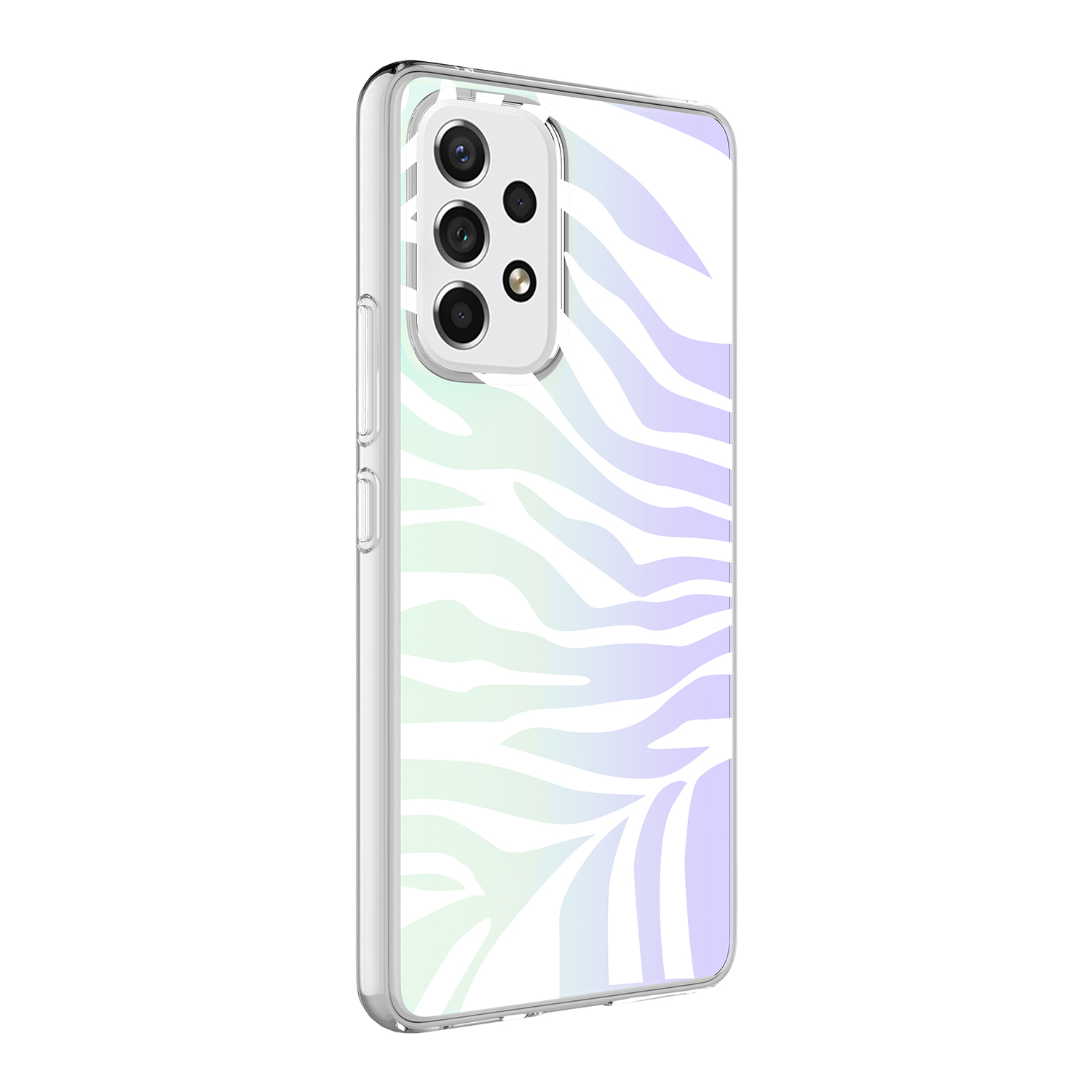 Galaxy Uyumlu A53 5G Kılıf Zore M-Blue Desenli Kapak