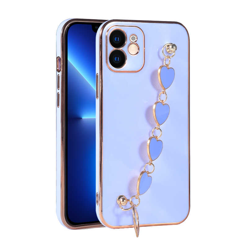 iPhone Uyumlu 11 Kılıf Zore Kalbim Kapak-Lila