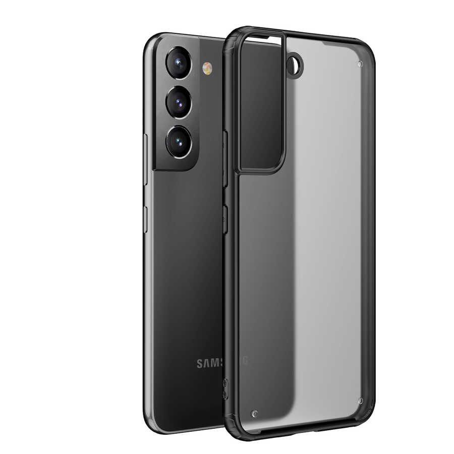 Galaxy Uyumlu S22 Kılıf Zore Volks Kapak-Siyah