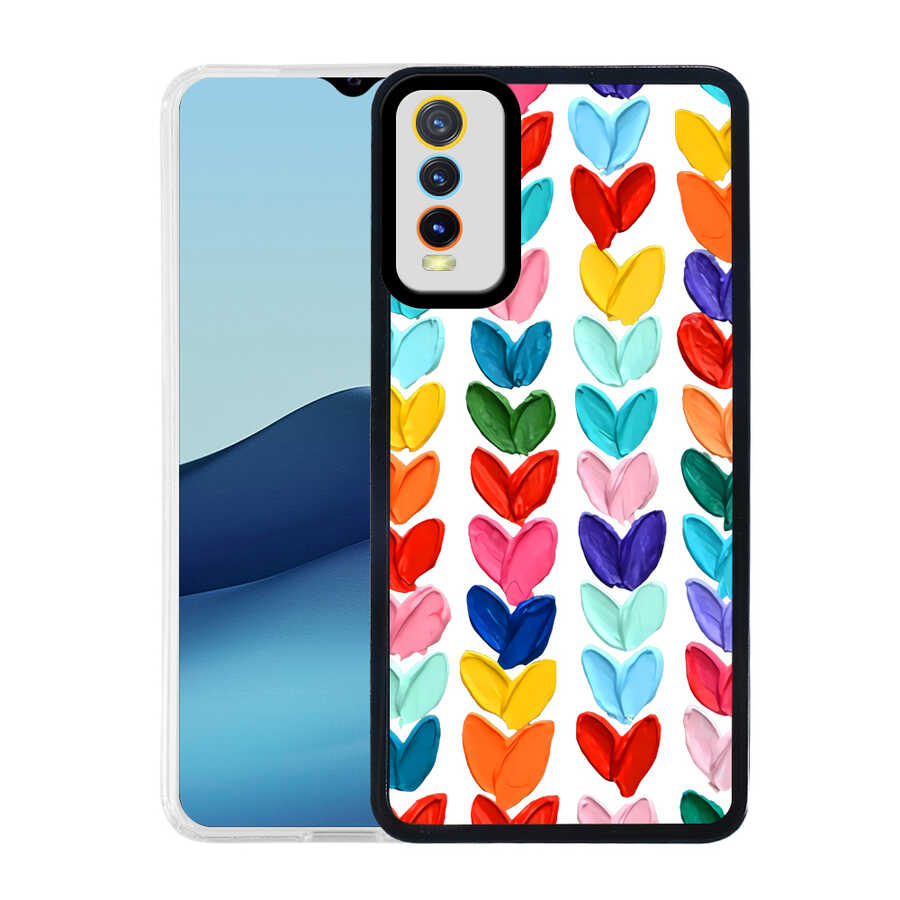 Vivo Y20 Kılıf Zore M-Fit Desenli Kapak-Heart no6