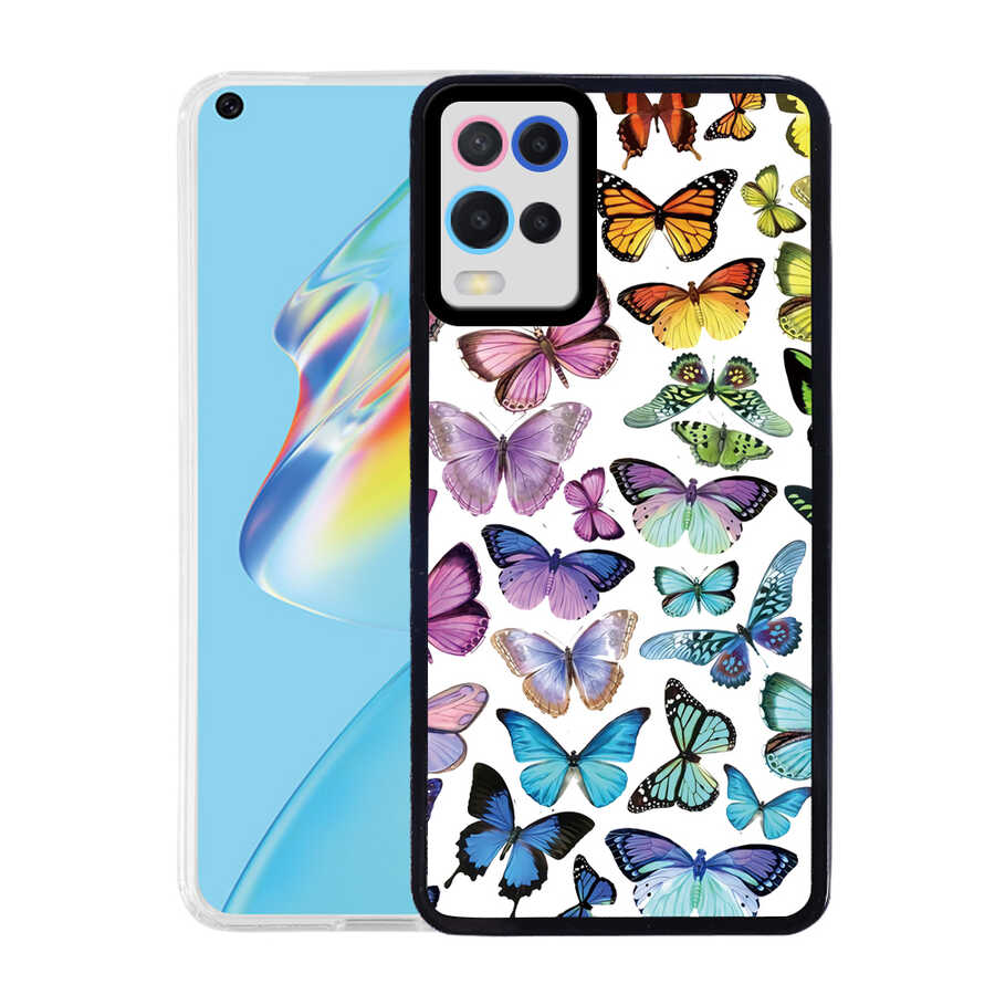 Oppo A54 4G Kılıf Zore M-Fit Desenli Kapak-Butterfly no3
