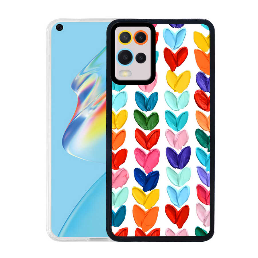 Oppo A54 4G Kılıf Zore M-Fit Desenli Kapak-Heart no6