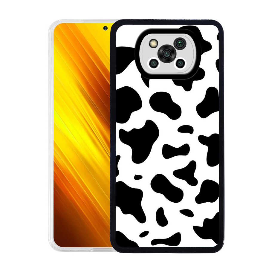 Xiaomi Uyumlu  Poco X3 Kılıf Zore M-Fit Desenli Kapak-Cow no1