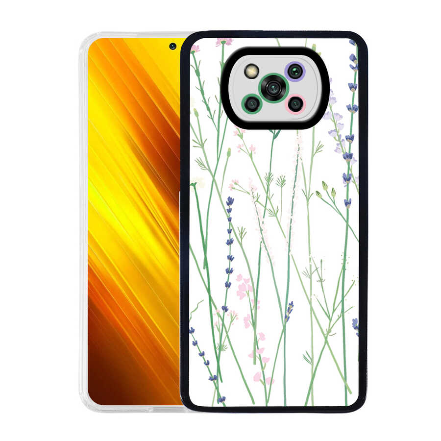 Xiaomi Uyumlu  Poco X3 Kılıf Zore M-Fit Desenli Kapak-Flower no4