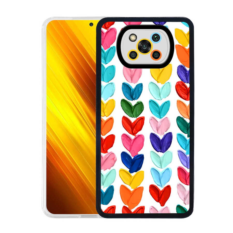 Xiaomi Uyumlu  Poco X3 Kılıf Zore M-Fit Desenli Kapak-Heart no6