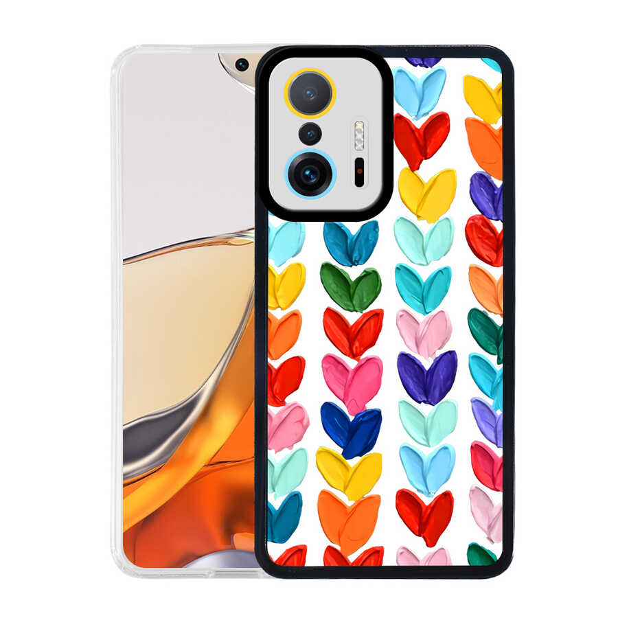 Xiaomi Uyumlu  Mi 11T Pro 5G Kılıf Zore M-Fit Desenli Kapak-Heart no6