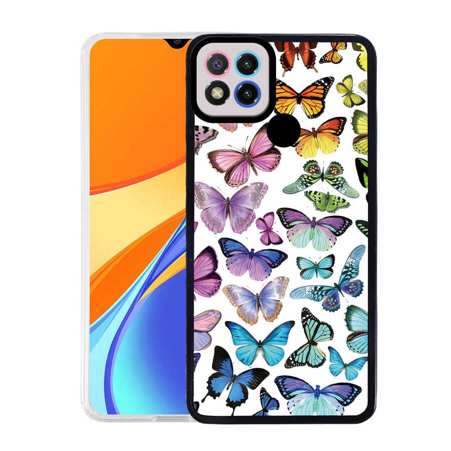 Xiaomi Uyumlu  Redmi 9C Kılıf Zore M-Fit Desenli Kapak-Butterfly no3
