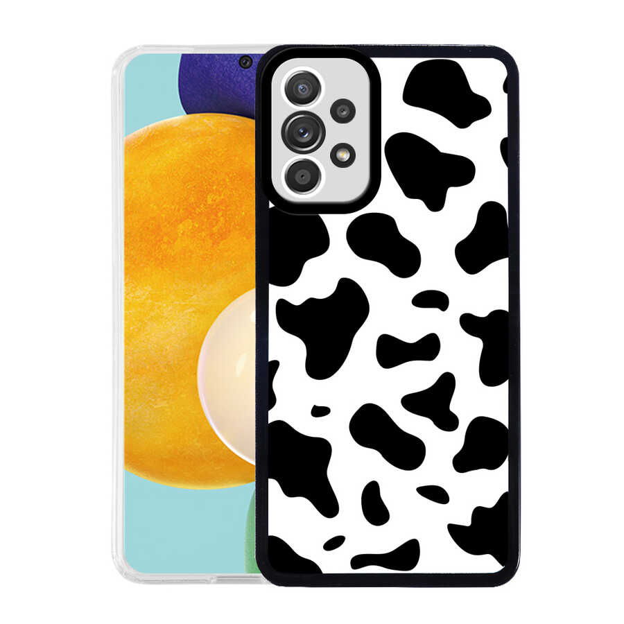 Galaxy Uyumlu A72 Kılıf Zore M-Fit Desenli Kapak-Cow no1