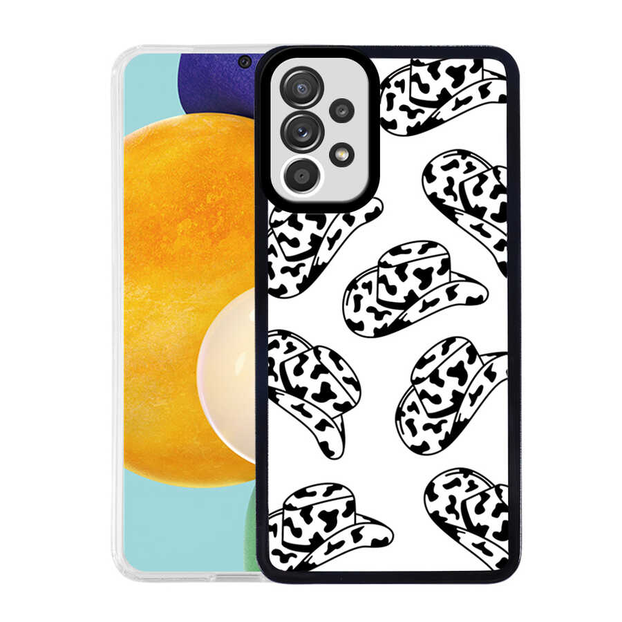 Galaxy Uyumlu A72 Kılıf Zore M-Fit Desenli Kapak-Hat no5