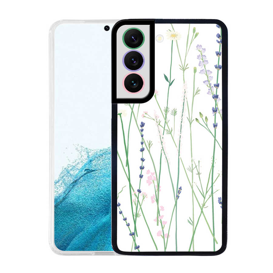Galaxy Uyumlu S22 Plus Kılıf Zore M-Fit Desenli Kapak-Flower no4