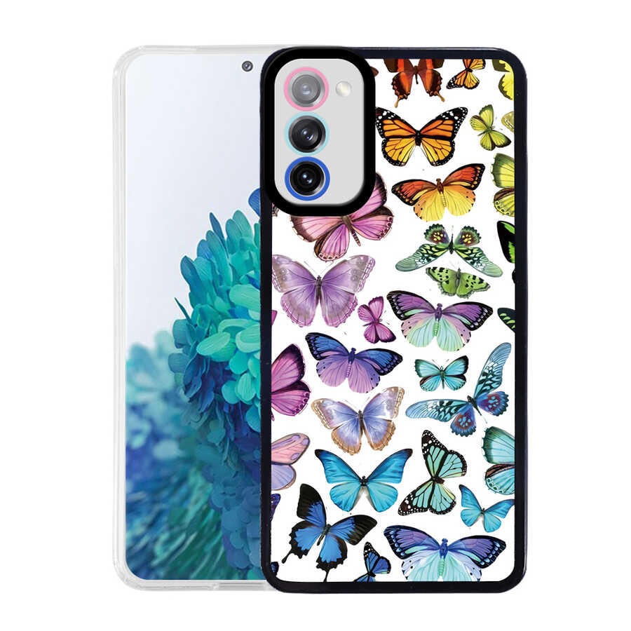 Galaxy Uyumlu S20 FE Kılıf Zore M-Fit Desenli Kapak-Butterfly no3