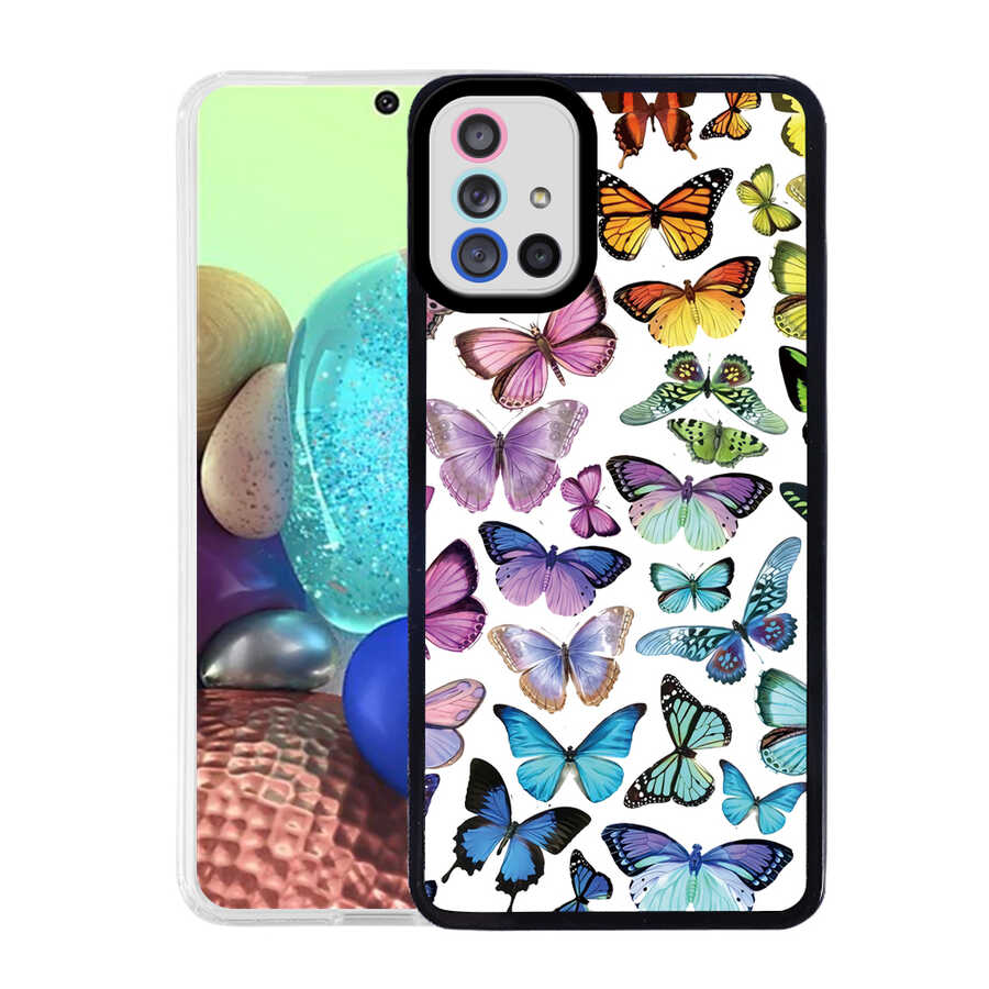 Galaxy Uyumlu A71 Kılıf Zore M-Fit Desenli Kapak-Butterfly no3