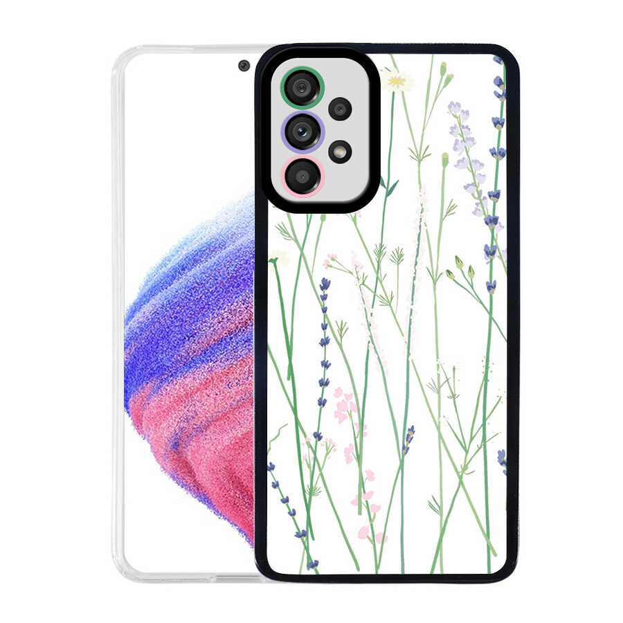 Galaxy Uyumlu A73 Kılıf Zore M-Fit Desenli Kapak-Flower no4