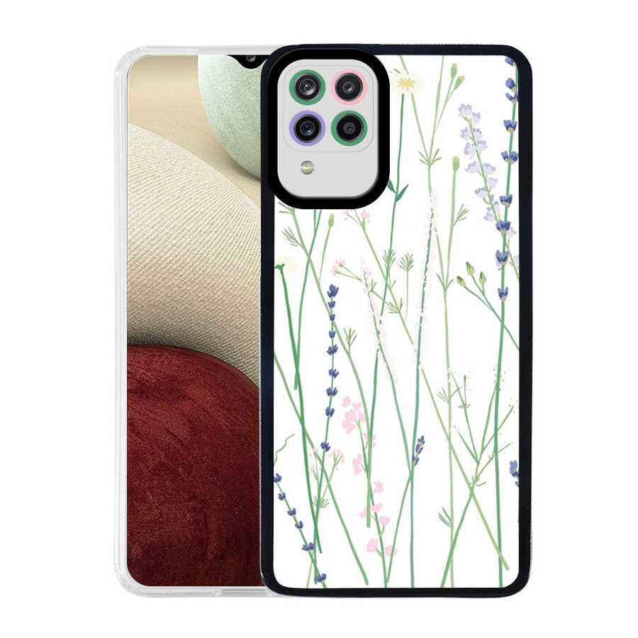 Galaxy Uyumlu A12 Kılıf Zore M-Fit Desenli Kapak-Flower no4
