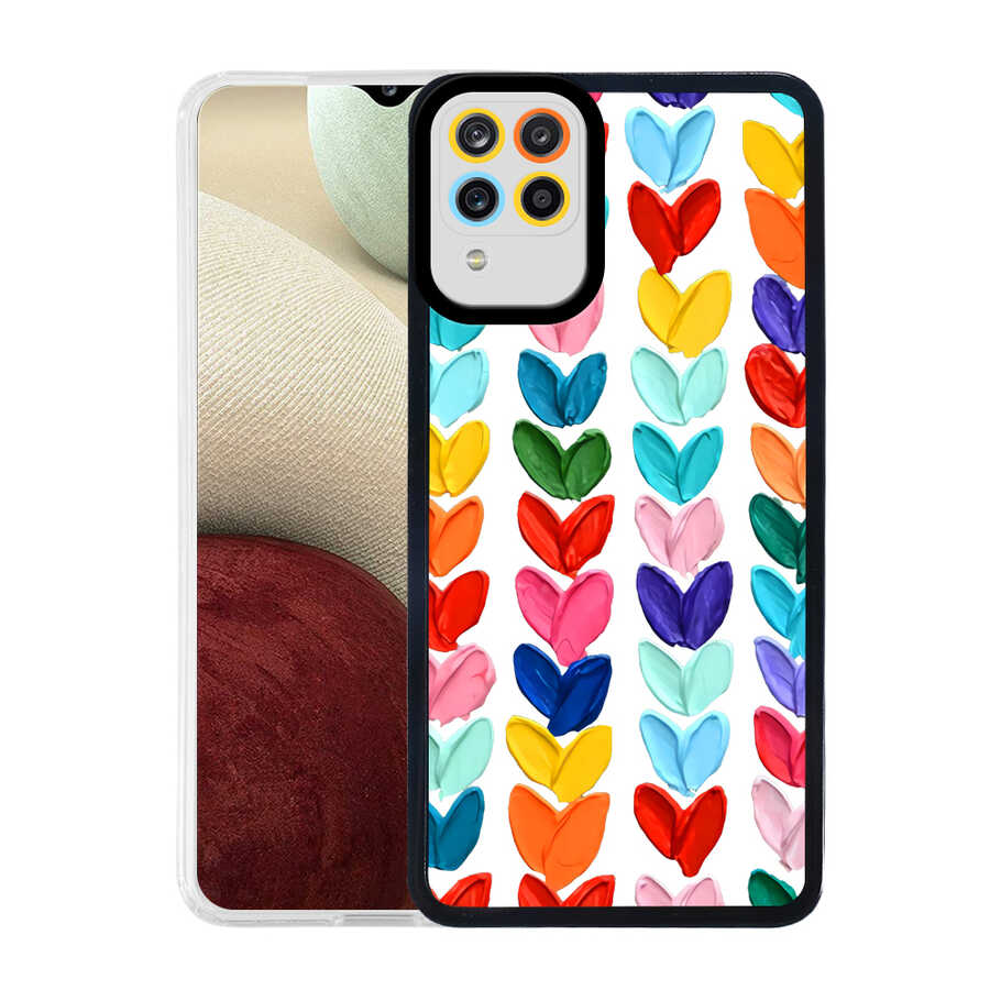 Galaxy Uyumlu A12 Kılıf Zore M-Fit Desenli Kapak-Heart no6