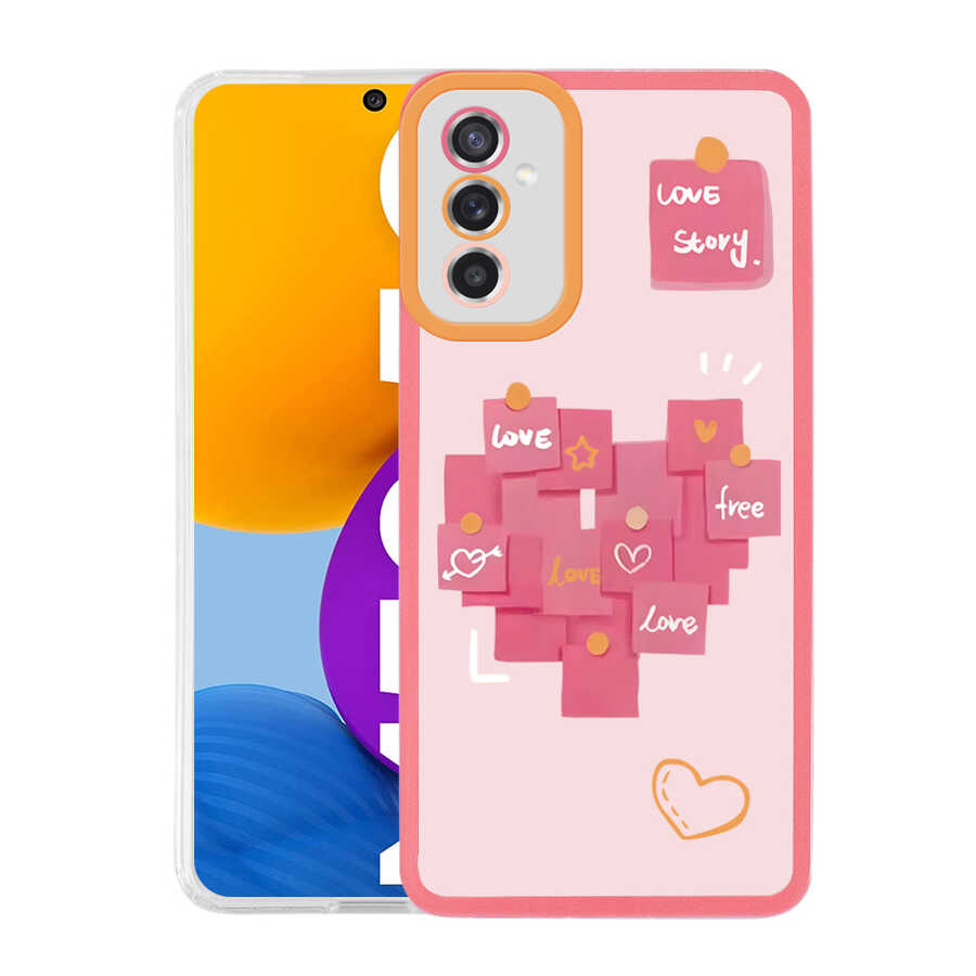 Galaxy Uyumlu M52 Kılıf Zore M-Fit Desenli Kapak