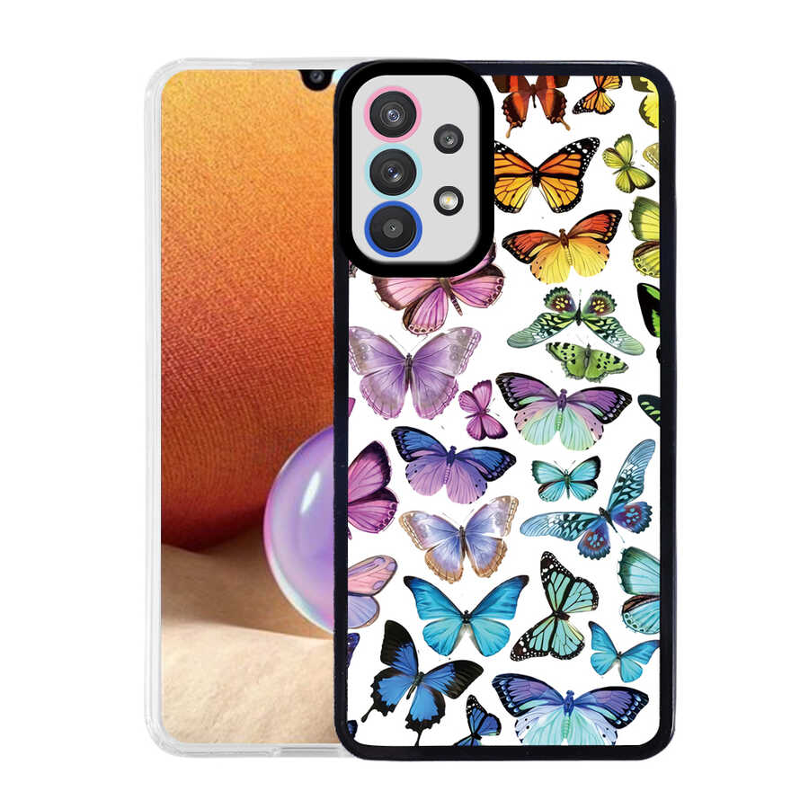 Galaxy Uyumlu A32 4G Kılıf Zore M-Fit Desenli Kapak-Butterfly no3