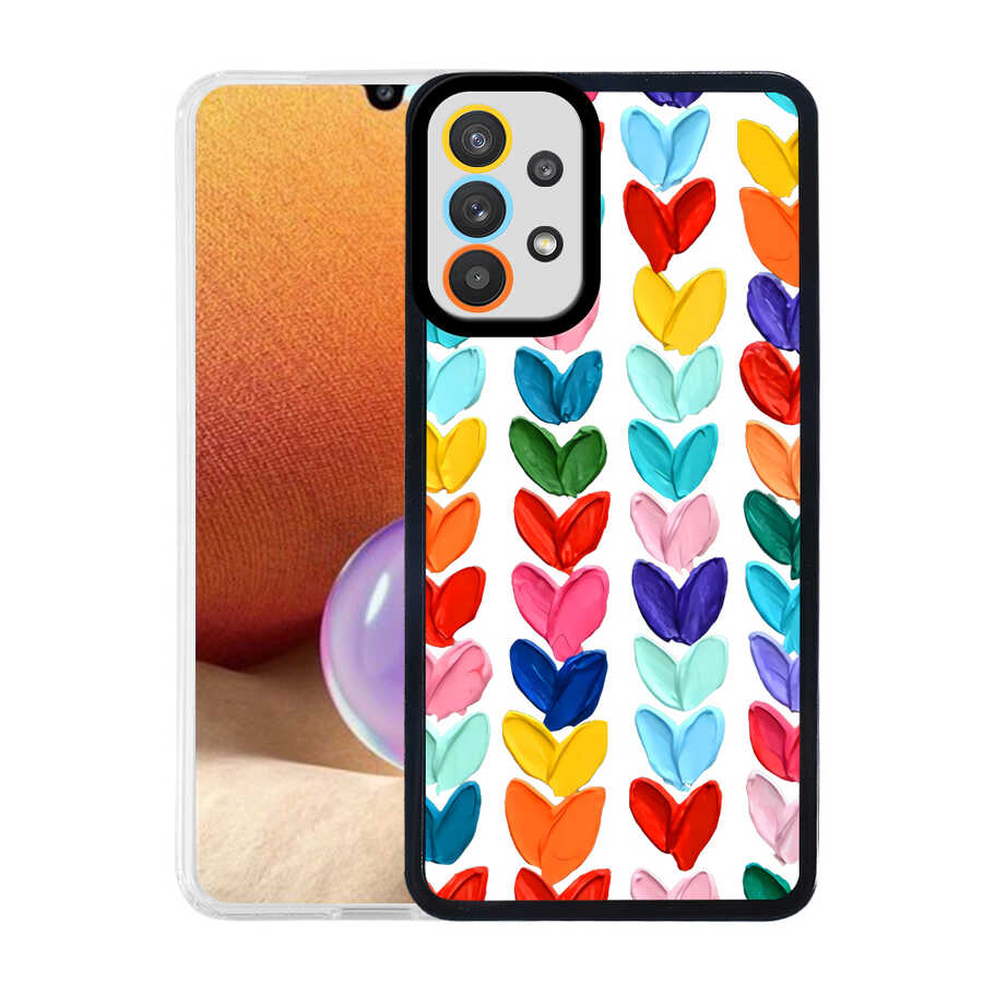 Galaxy Uyumlu A32 4G Kılıf Zore M-Fit Desenli Kapak-Heart no6