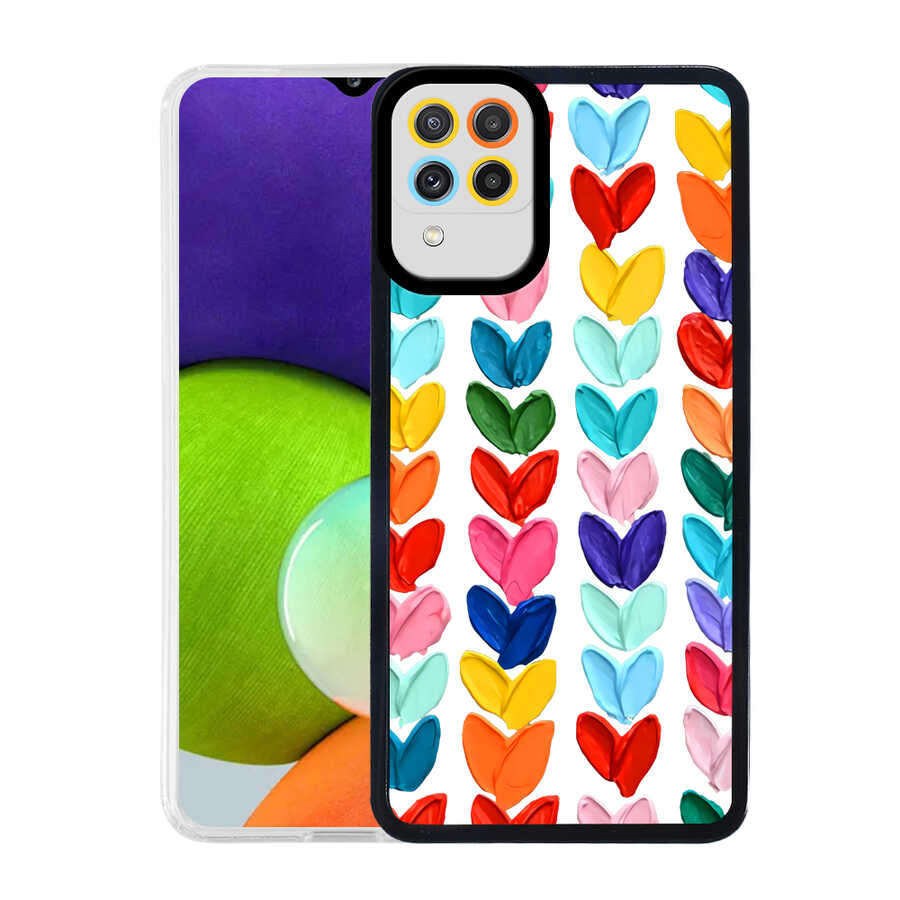 Galaxy Uyumlu M32 Kılıf Zore M-Fit Desenli Kapak-Heart no6