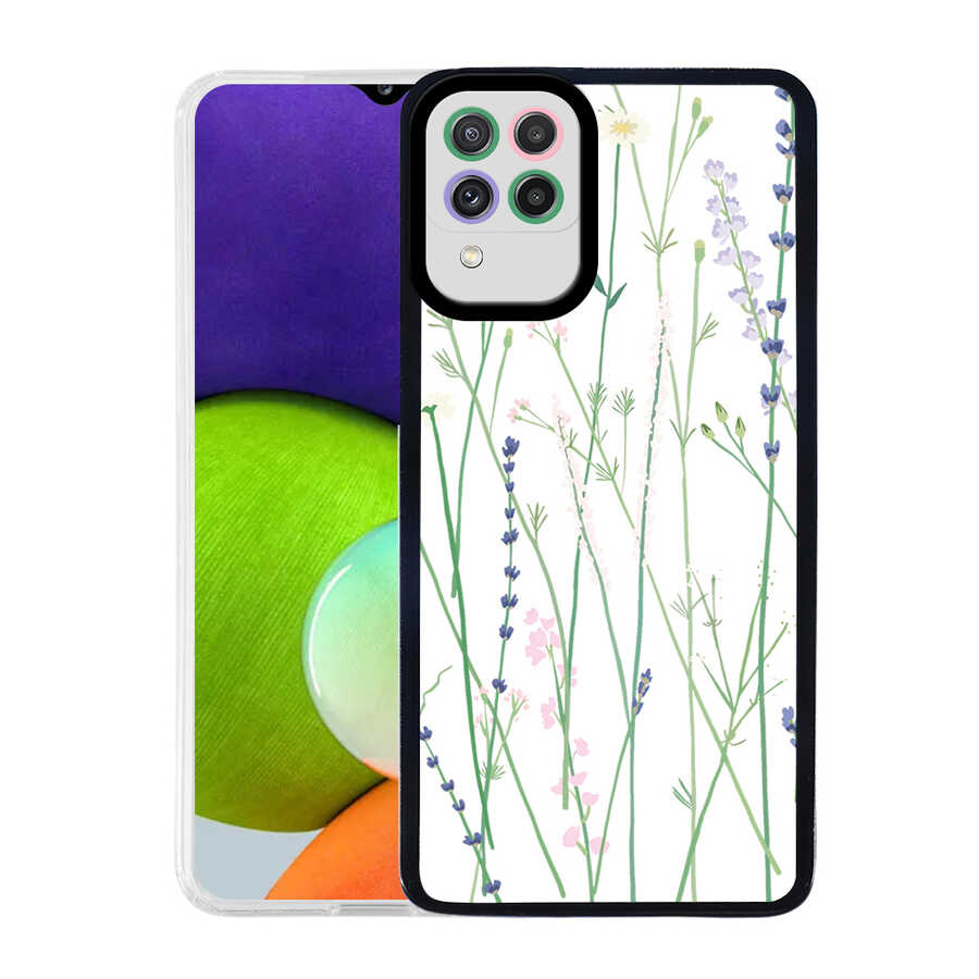 Galaxy Uyumlu M22 Kılıf Zore M-Fit Desenli Kapak-Flower no4