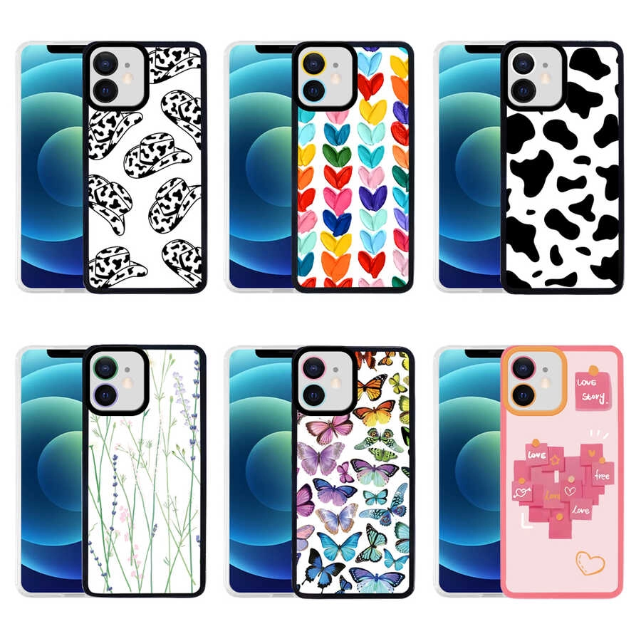 iPhone Uyumlu 12 Kılıf Zore M-Fit Desenli Kapak
