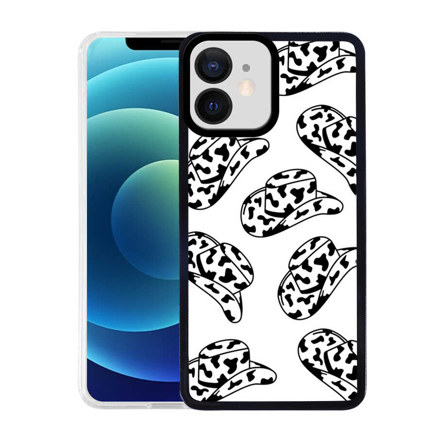 iPhone Uyumlu 12 Kılıf Zore M-Fit Desenli Kapak-Hat no5