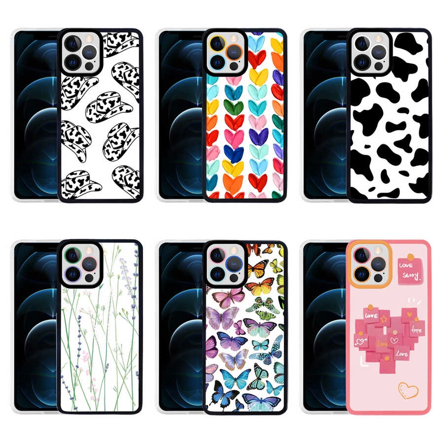 iPhone Uyumlu 12 Pro Max Kılıf Zore M-Fit Desenli Kapak