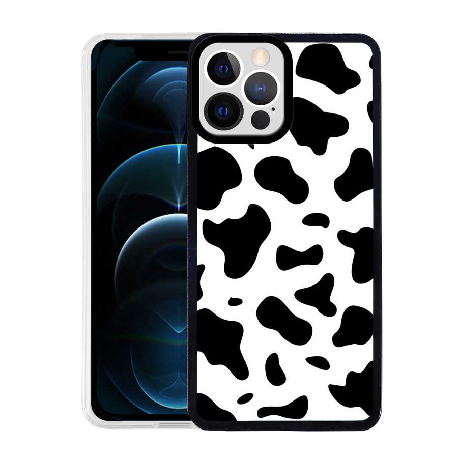 iPhone Uyumlu 12 Pro Max Kılıf Zore M-Fit Desenli Kapak-Cow no1