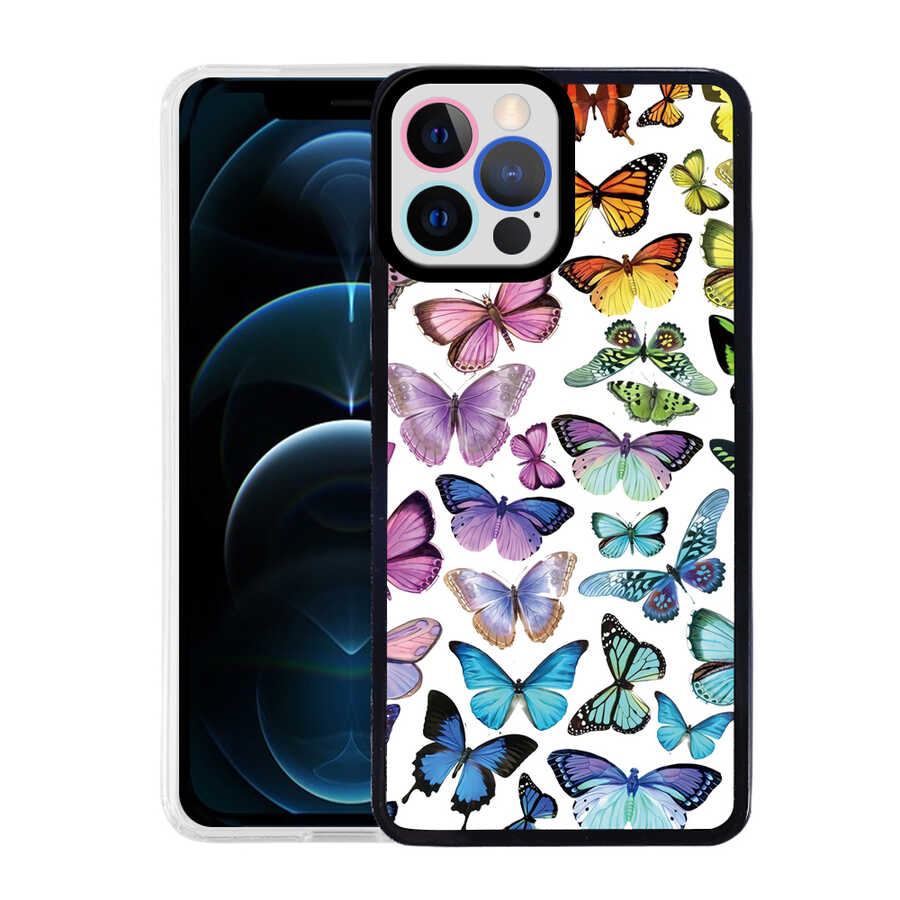iPhone Uyumlu 13 Pro Kılıf Zore M-Fit Desenli Kapak-Butterfly no3