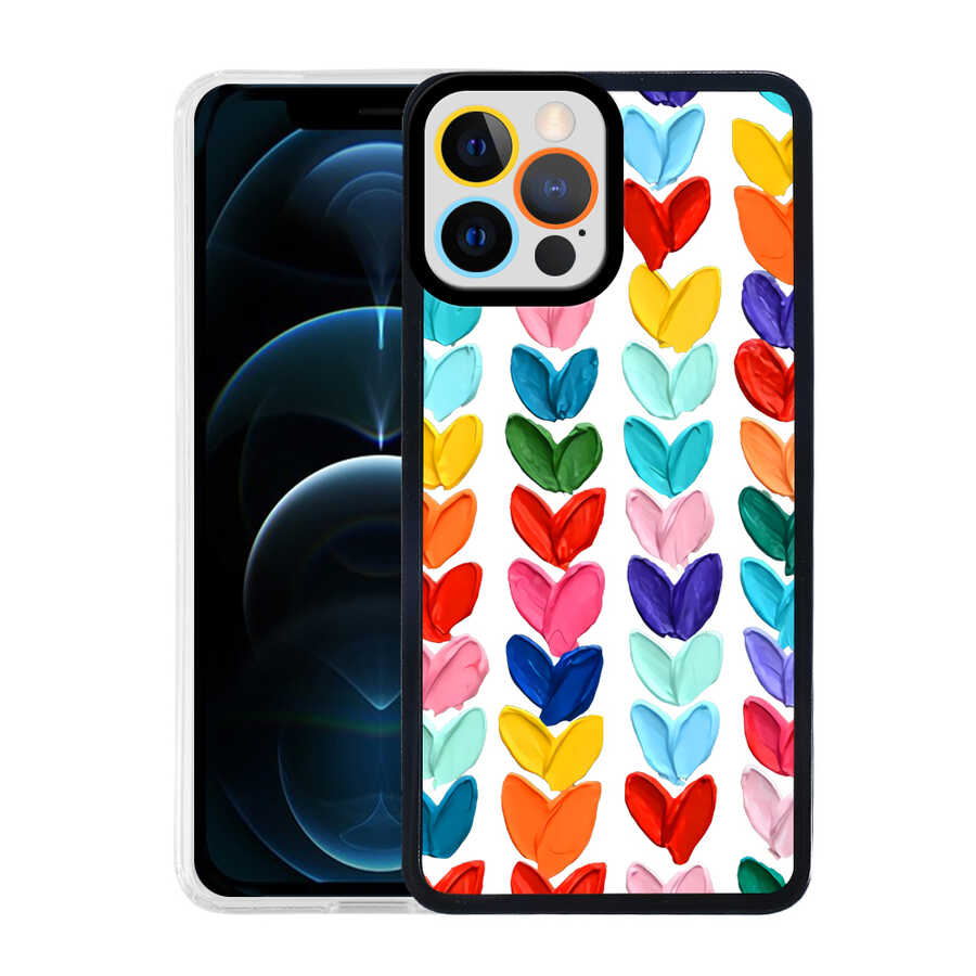 iPhone Uyumlu 13 Pro Max Kılıf Zore M-Fit Desenli Kapak-Heart no6