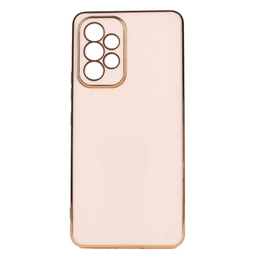 Galaxy Uyumlu A53 5G Kılıf Zore Bark Kapak-Rose gold