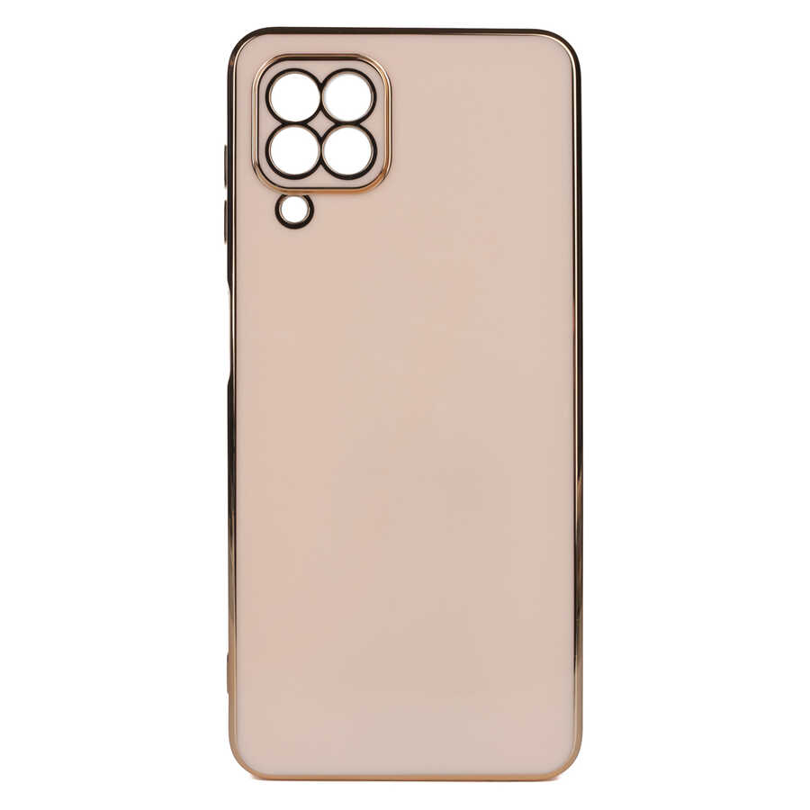 Galaxy Uyumlu M22 Kılıf Zore Bark Kapak-Rose gold