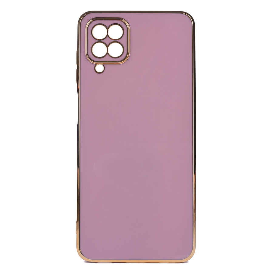 Galaxy Uyumlu A12 Kılıf Zore Bark Kapak-Mor