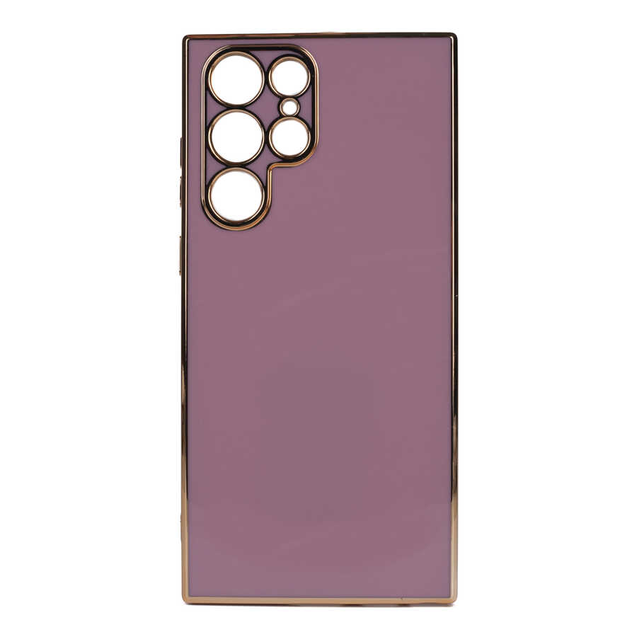 Galaxy Uyumlu S22 Ultra Kılıf Zore Bark Kapak-Mor