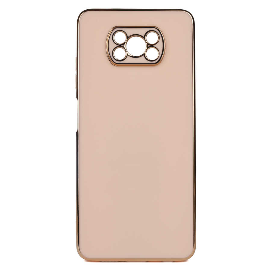 Xiaomi Uyumlu  Poco X3 Kılıf Zore Bark Kapak-Rose gold