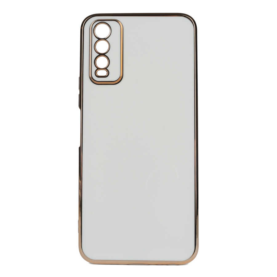 Vivo Y20 Kılıf Zore Bark Kapak-Beyaz
