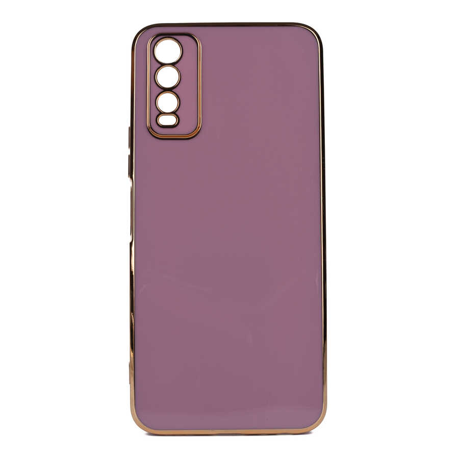 Vivo Y20S Kılıf Zore Bark Kapak-Mor