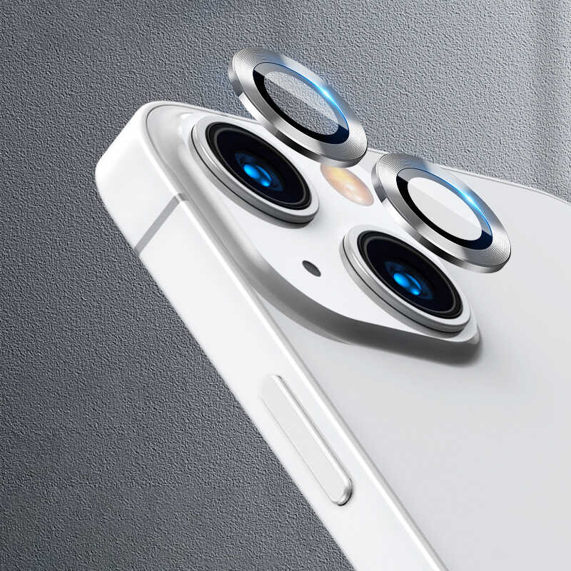 iPhone Uyumlu 13 Mini Zore CL-07 Kamera Lens Koruyucu-Gümüş