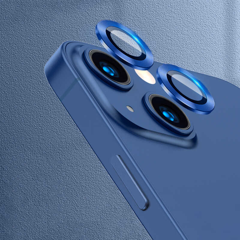 iPhone Uyumlu 13 Mini Zore CL-07 Kamera Lens Koruyucu-Lacivert