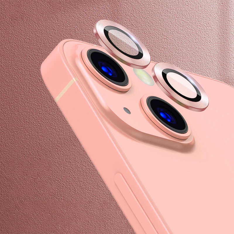iPhone Uyumlu 13 Mini Zore CL-07 Kamera Lens Koruyucu-Rose gold